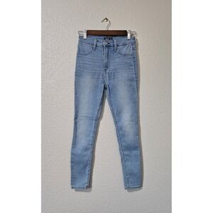 Abercrombie & Fitch Simone High Rise Leggings Light Wash Size 26 Short Denim